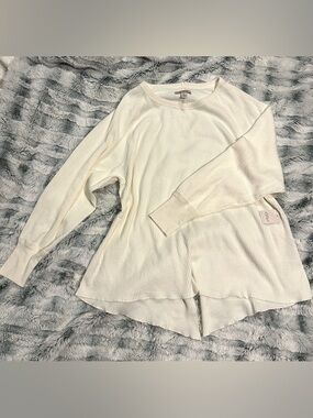 Free People waffle-knit pullover